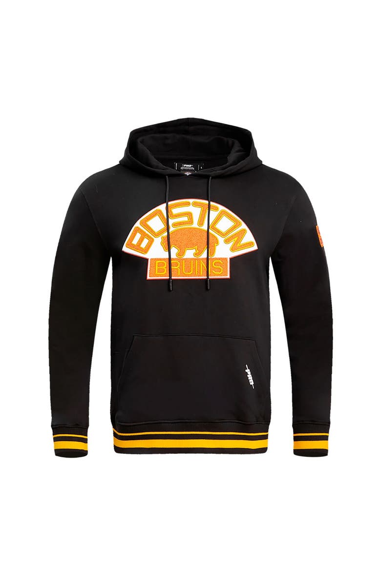 Men's Pro Standard Black Boston Bruins Retro Classic Fleece Pullover Hoodie, Alternate, color, Black