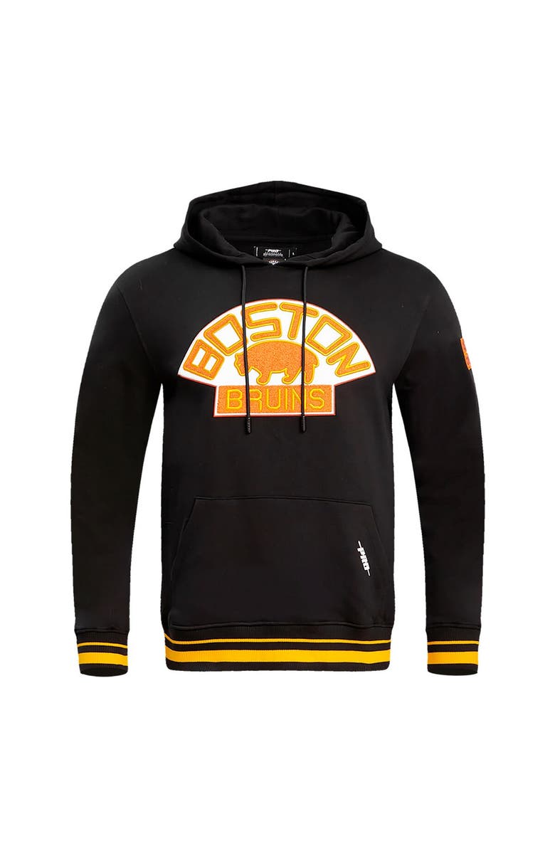 PRO STANDARD Men's Pro Standard Black Boston Bruins Retro Classic Fleece Pullover Hoodie, Alternate, color, Black
