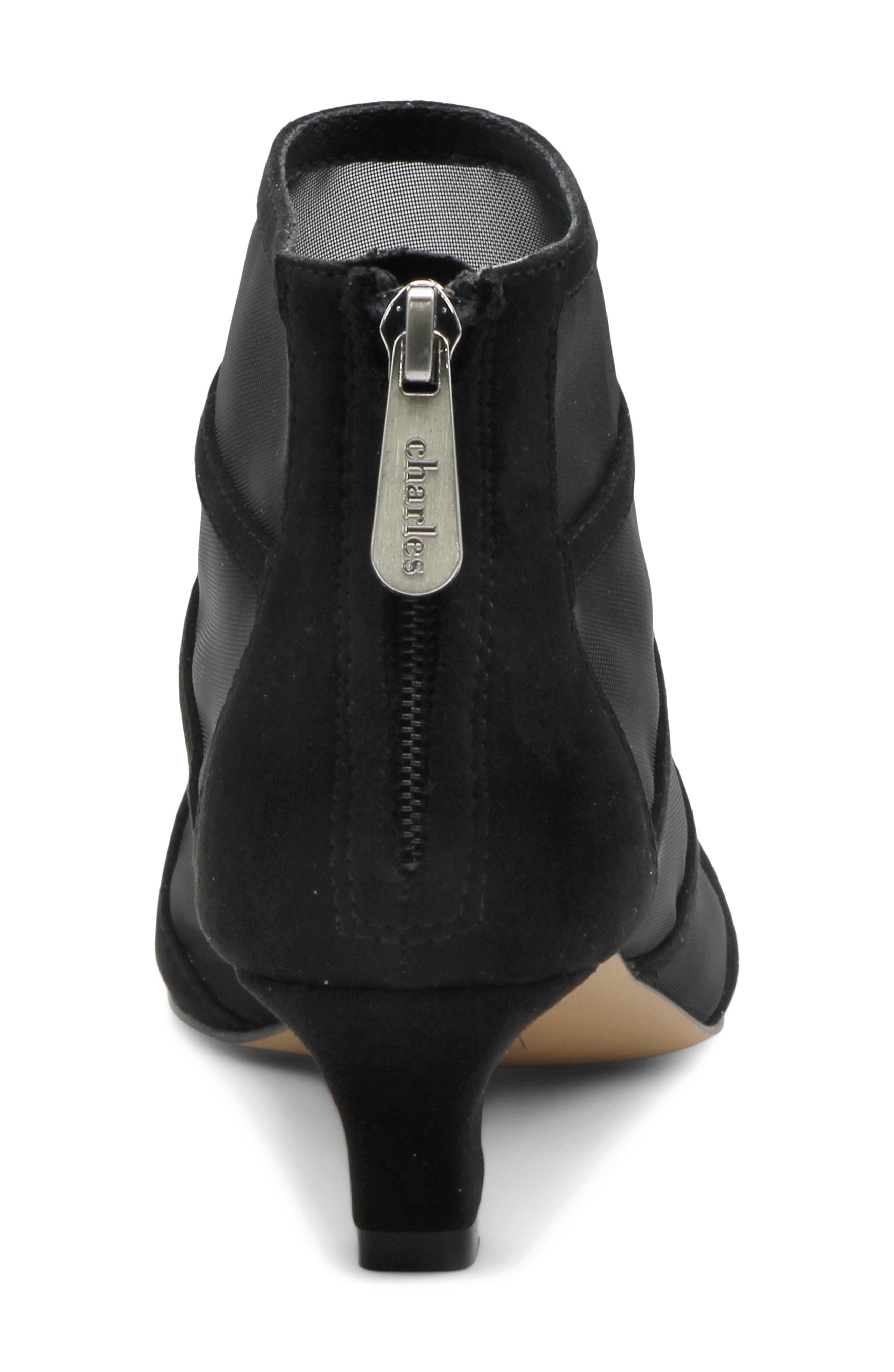 Alpha Pointed Toe Bootie, Alternate, color, BLACK