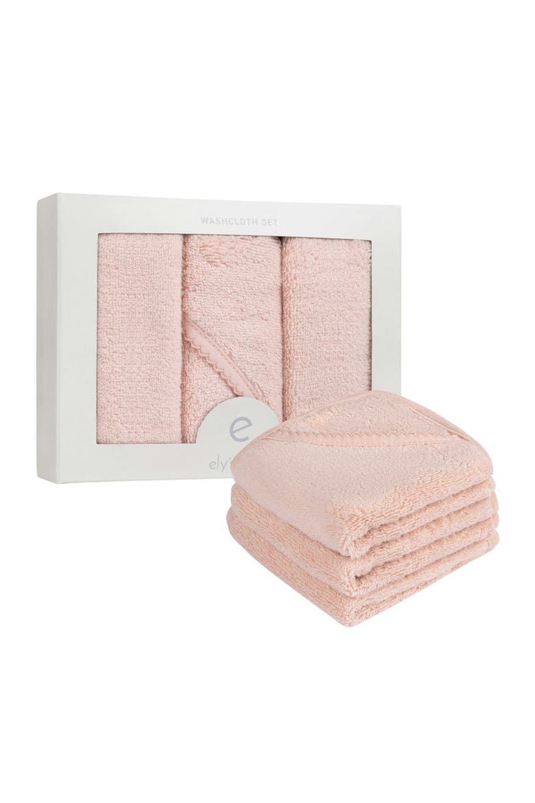 Baby Towel Wash Cloth Pink 3 Pack, Main, color, Pink