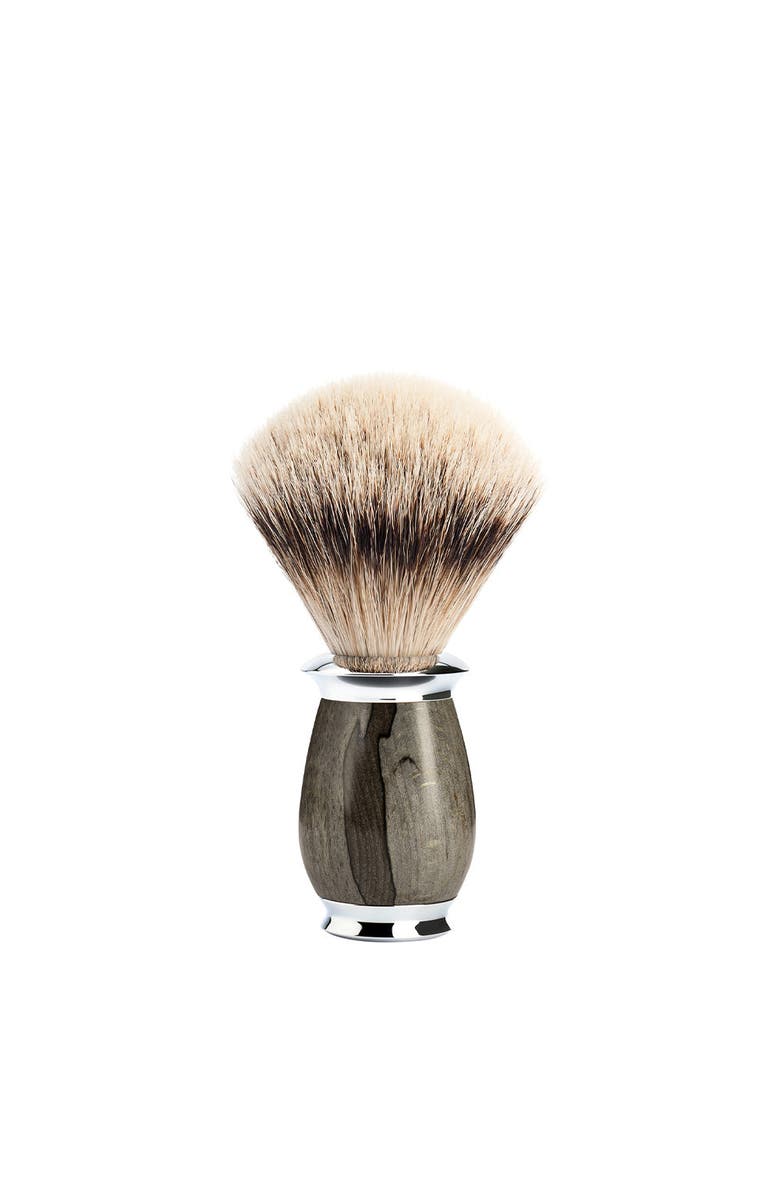 MÜHLE Purist Grained Beech Silvertip Badger Shaving Brush, Main, color, Grained Beech