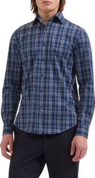 Bugatchi Devon Plaid Long Sleeve Button-Up Shirt