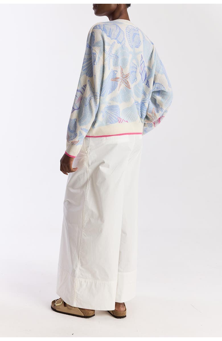 Brodie Pure Cashmere Scatter Shell 100% Cashmere Sweater, Alternate, color, Organic White