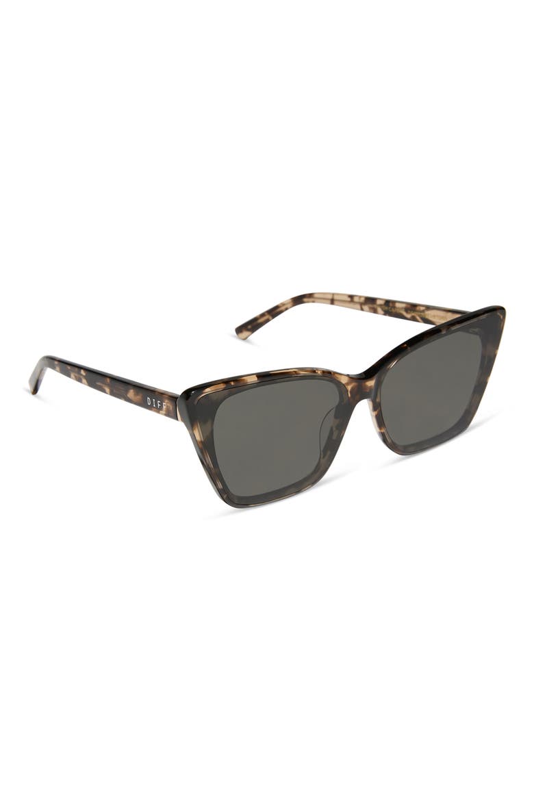Alina 61mm Cat Eye Sunglasses, Alternate, color, ESPRESSO TORTOISE / GREY