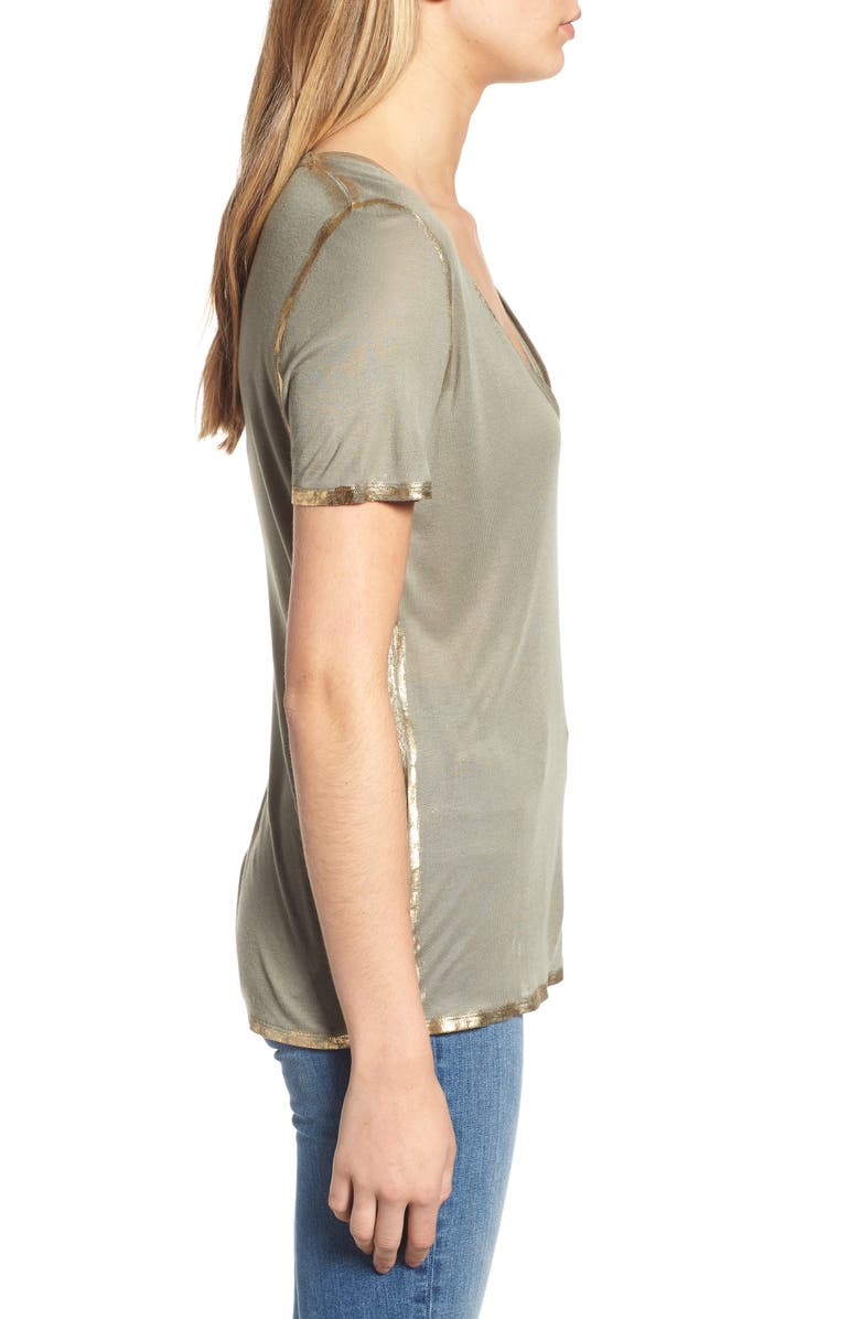 Zadig & Voltaire Tino Foil Tee, Alternate, color,