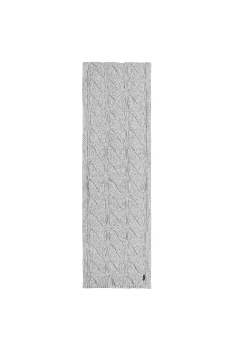 Chunky Cable Scarf, Alternate, color, Grey Heather