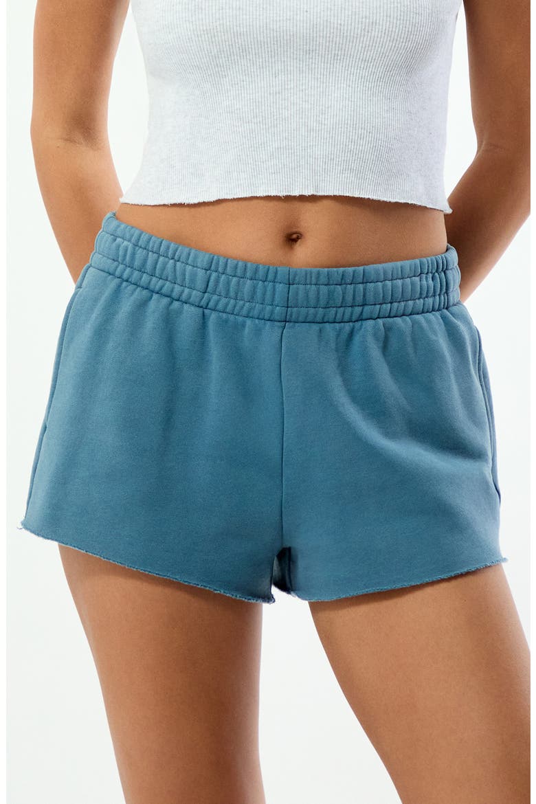 Core Washed Mini Sweat Shorts, Alternate, color, BLUE