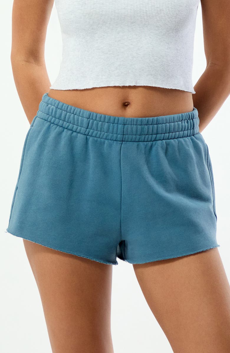 PacSun Core Washed Mini Sweat Shorts, Alternate, color, Blue