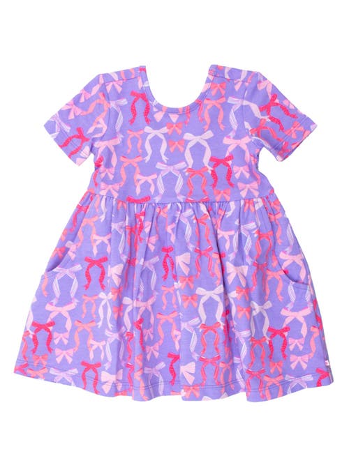 Rufflebutts Kids'  Girls Knit Short Sleeve Twirl Dress