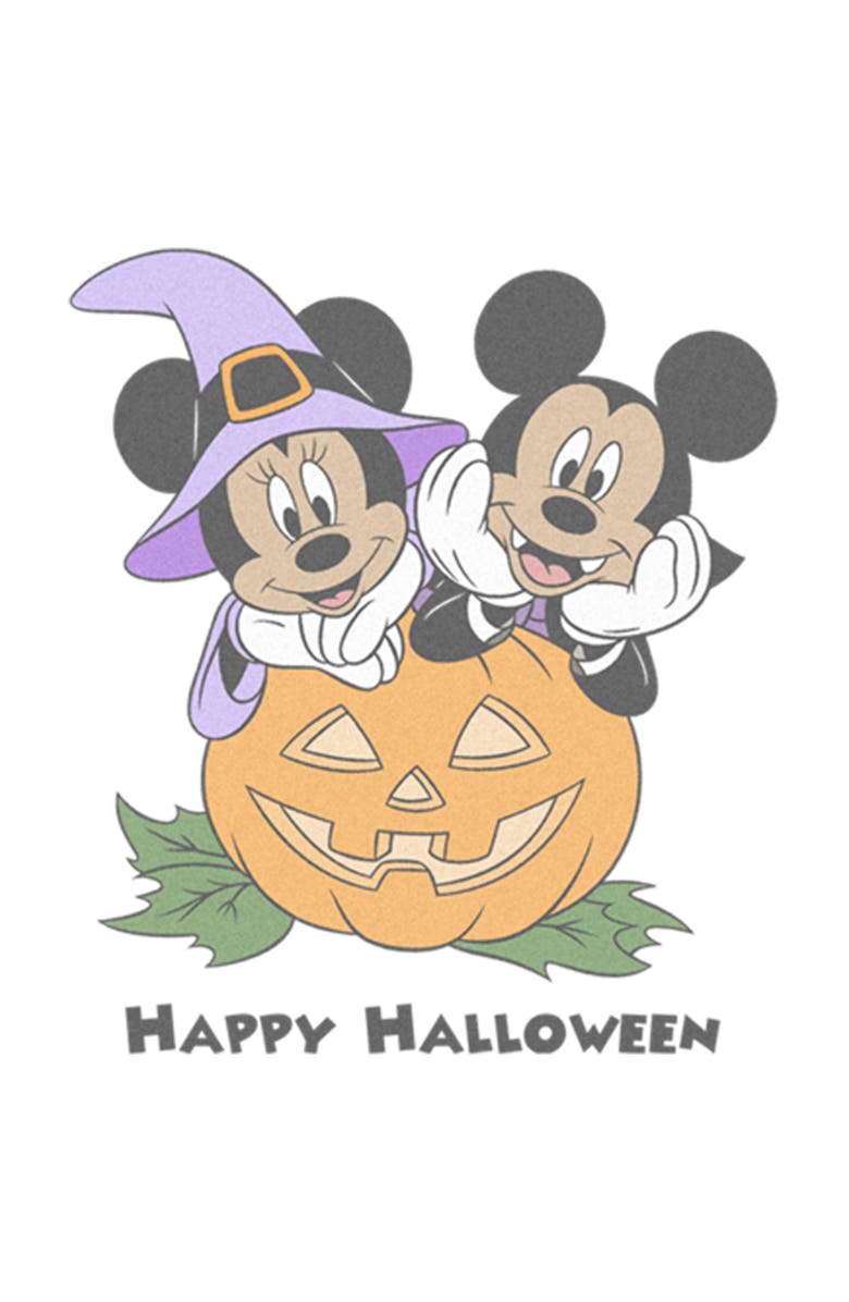 Mickey & Friends Women's Mickey & Friends Mousey Halloween  Graphic T-Shirt, Alternate, color, White