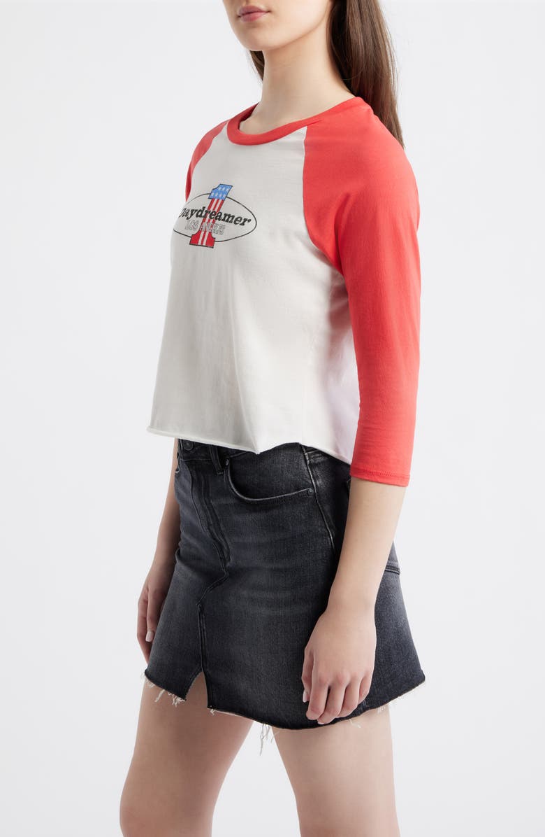 Daydreamer Number One Graphic Raglan T-Shirt, Alternate, color, Deep Sea Coral Combo