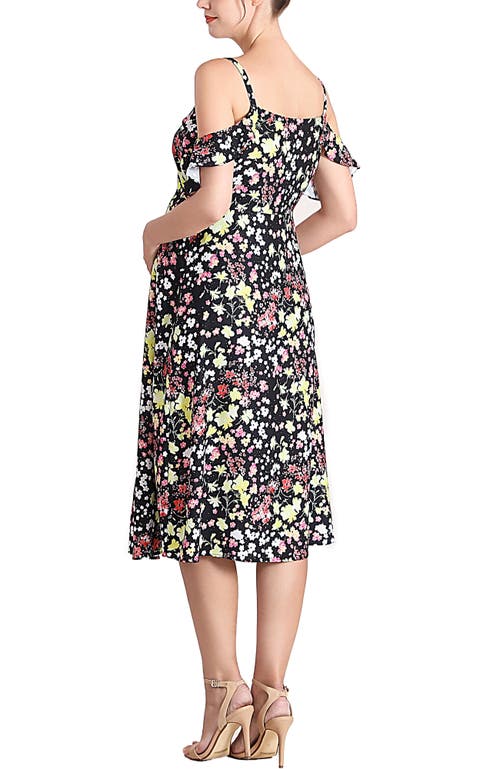 Kimi & Kai Esme Cold Shoulder Maternity Nursing Dress