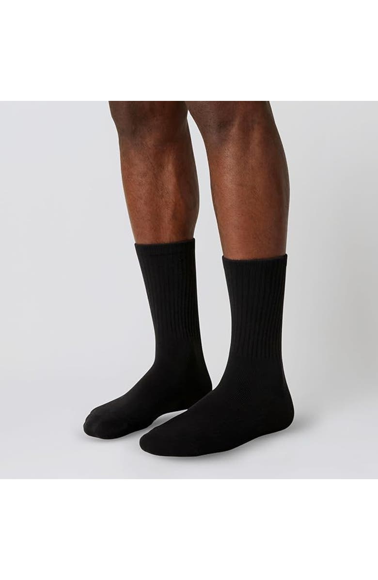 True Religion 8 Pairs Premium Athletic Crew Socks, Alternate, color, Black