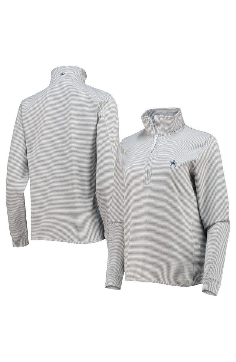 vineyard vines Women's Vineyard Vines Heather Gray Dallas Cowboys Sankaty Shep Half-Zip Pullover Top, Main, color, 