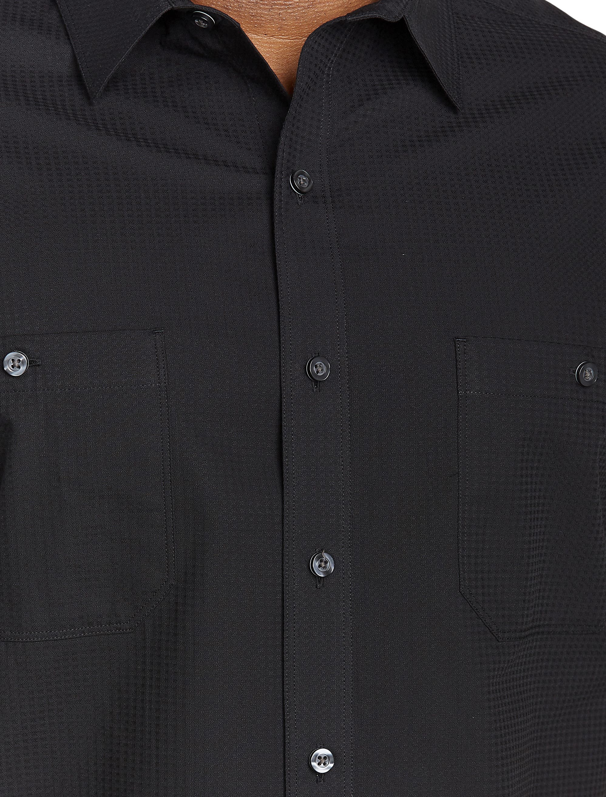 Big & Tall Textured Solid Sport Shirt - image 2