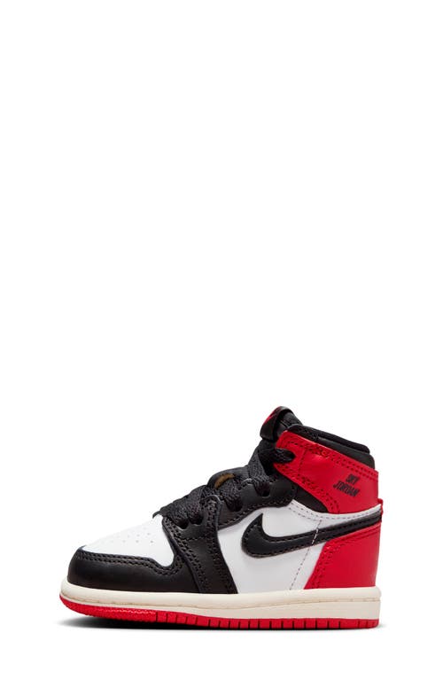Jordan Nike Kids' Air 1 Retro High Og Basketball Sneaker In Black/red/white