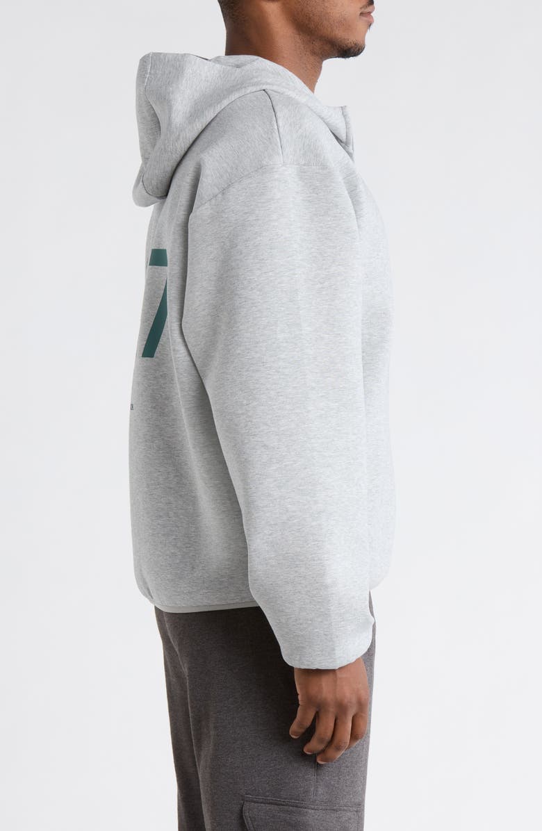 247 Numbers Zip Hoodie, Alternate, color, Grey Marl
