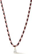 SPHERA MILANO Cubic Zirconia Solitaire Cord Pendant Necklace