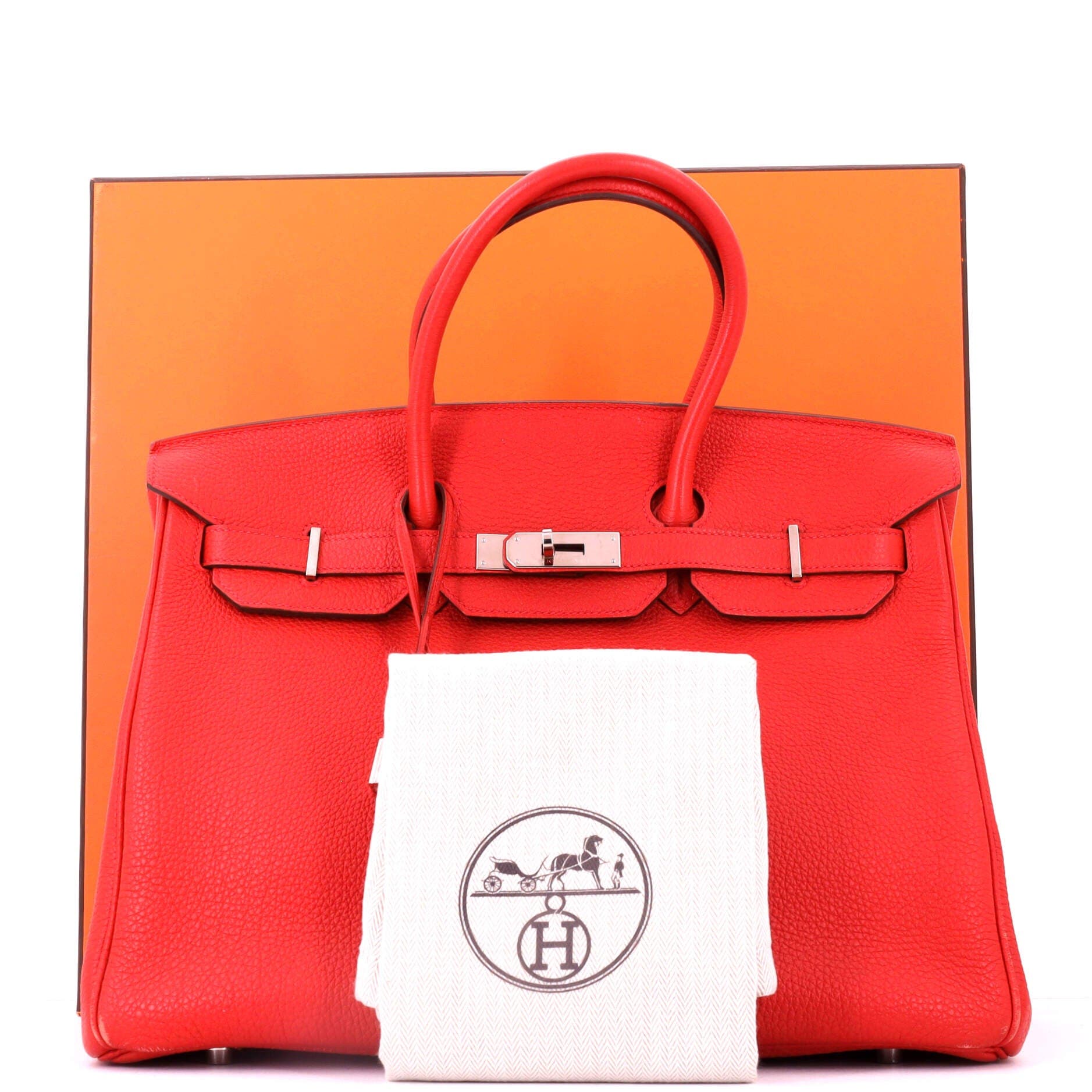 Birkin Handbag Red Togo with Palladium Hardware 35, Alternate, color, Red