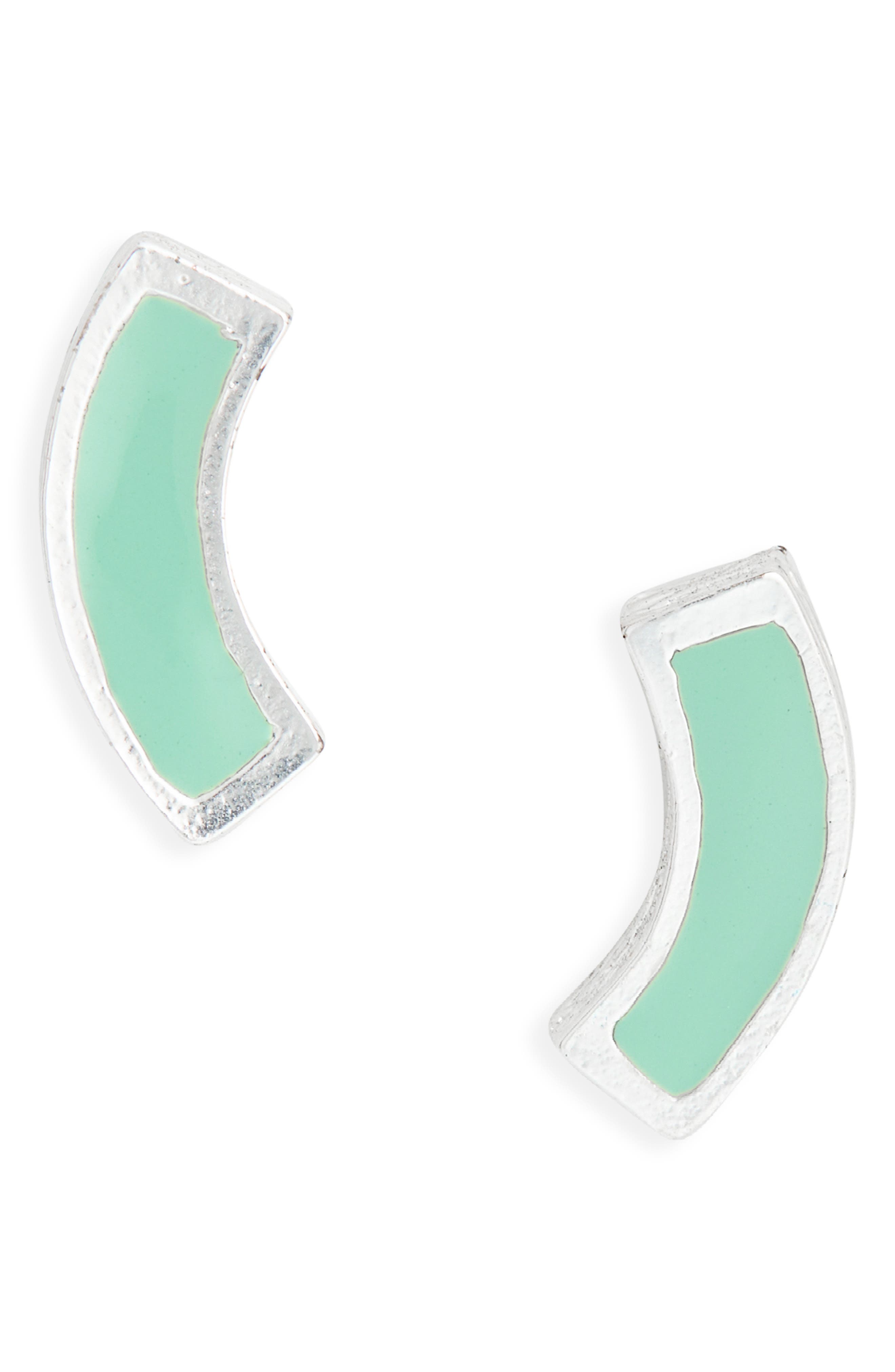 Karine Sultan Enamel Stud Earrings