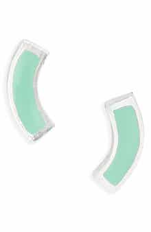 Karine Sultan Enamel Stud Earrings