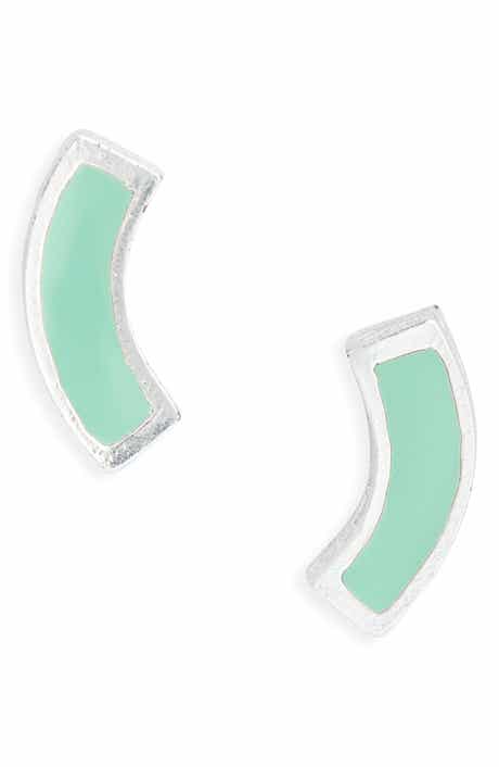 Karine Sultan Enamel Stud Earrings