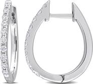 Julianna B. 1/6 CTW Diamond Hoop Earrings 14k White Gold