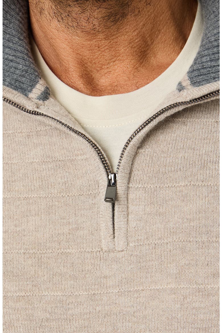 Poggio Quarter Zip Sweater, Alternate, color, OATMEAL
