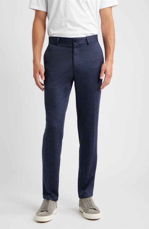 Flat Front Knit Wool Blend Chinos