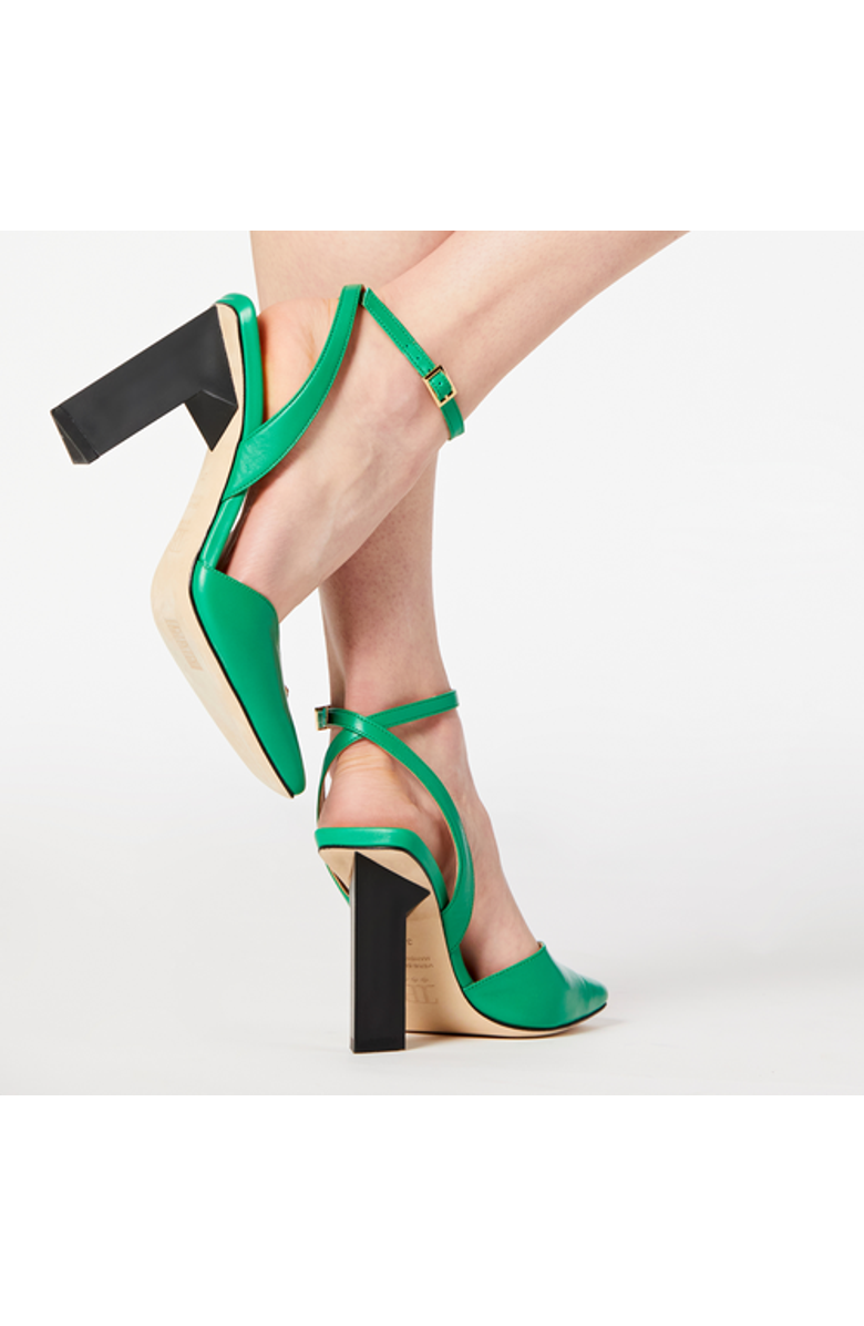 Tiannia Barnes Hope Ankle Strap Heels - High, Alternate, color, Green