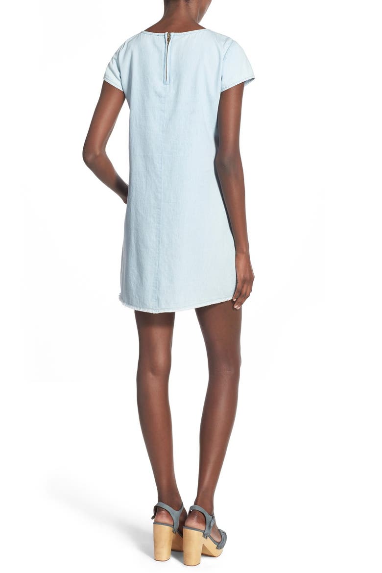 Chambray Shift Dress, Alternate, color, LIGHT WASH