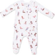 Angel Dear Kids' Two-Way Zip Ruffle Footie