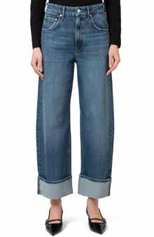 Mavi Jeans Sandra Cuffed High Waist Ankle Wide Leg Jeans