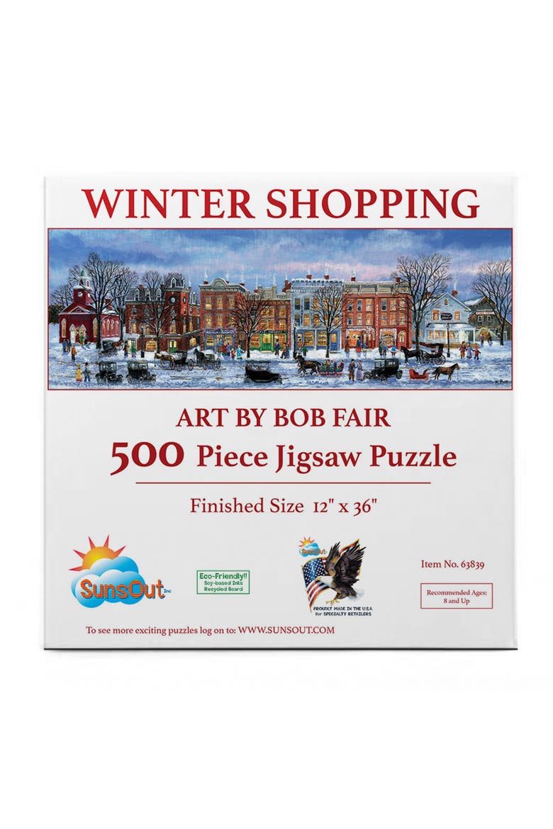 Winter Shopping 500 piece Jigsaw Puzzle for Adults, Alternate, color, Multicolor