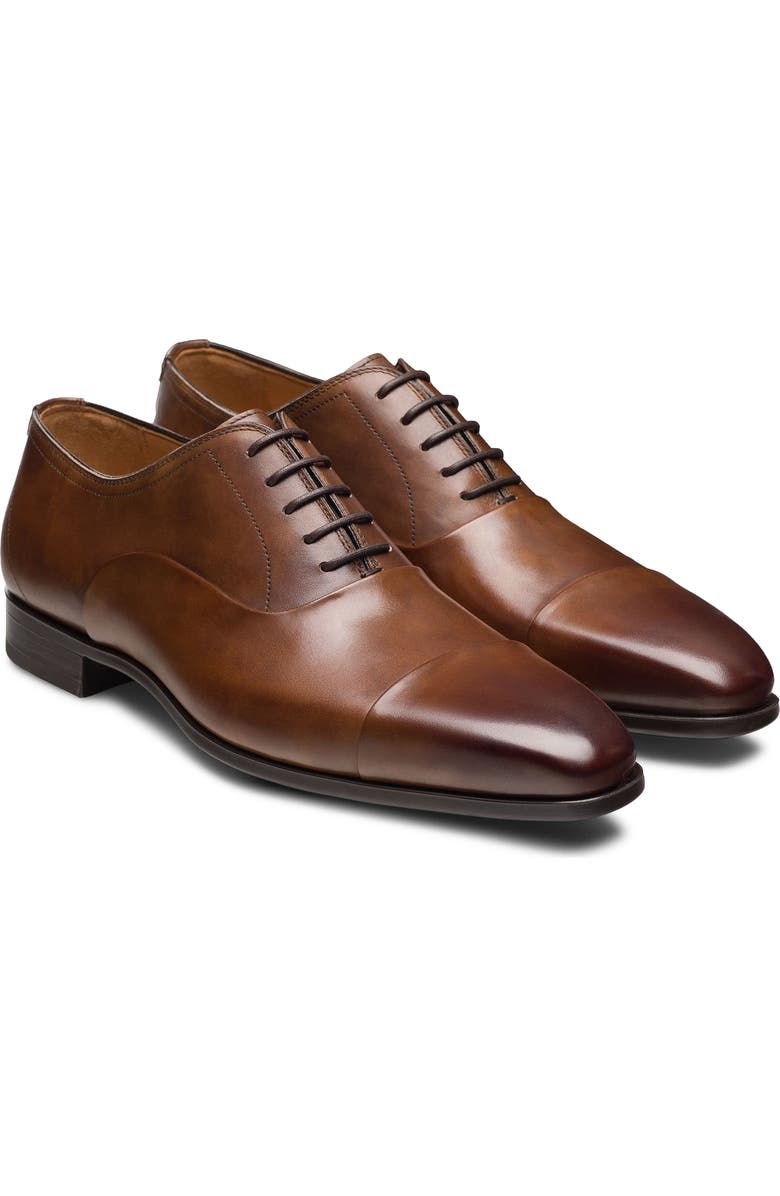 Magnanni Cap Toe Oxford, Main, color, Tabaco