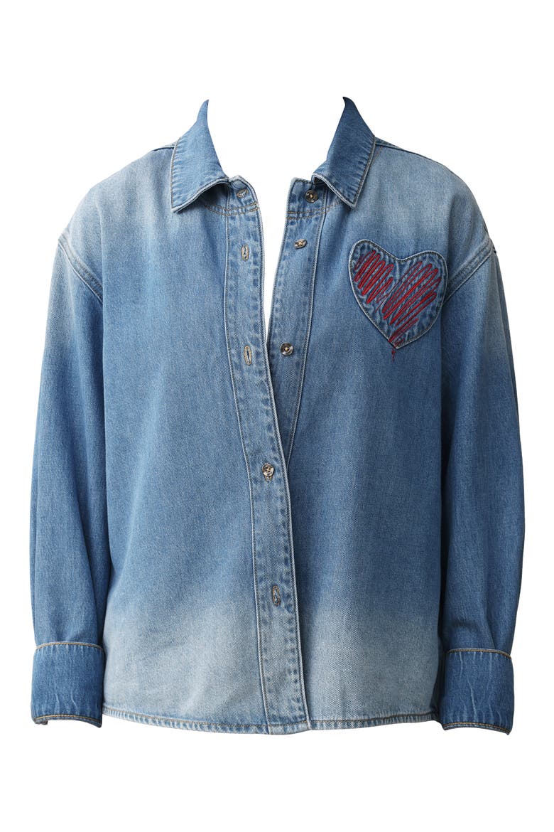 Rosalind Embroidered Denim Jacket, Alternate, color, MEDIUM BLUE