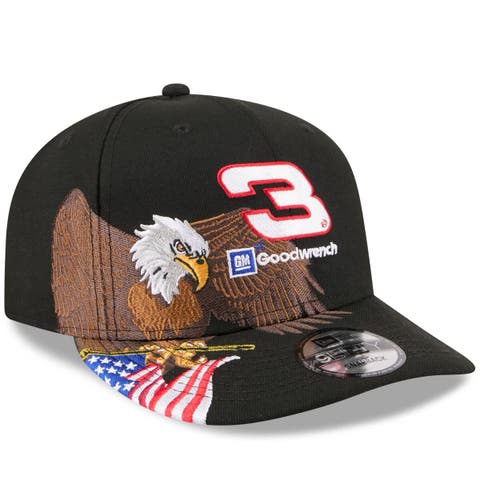 Men's New Era Black Richard Childress Racing Patriotic Eagle & Flag A-Frame 9FIFTY Snapback Hat