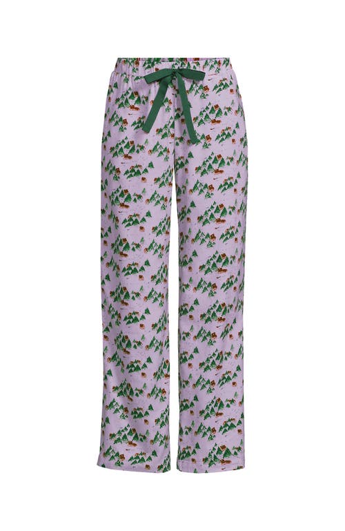 Lands' End Print Flannel Pajama Pants In Multi