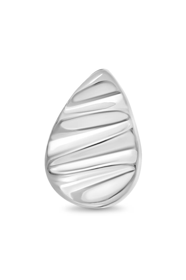 14K White Gold Textured Teardrop Stud Earrings, Alternate, color, 14K WHITE GOLD