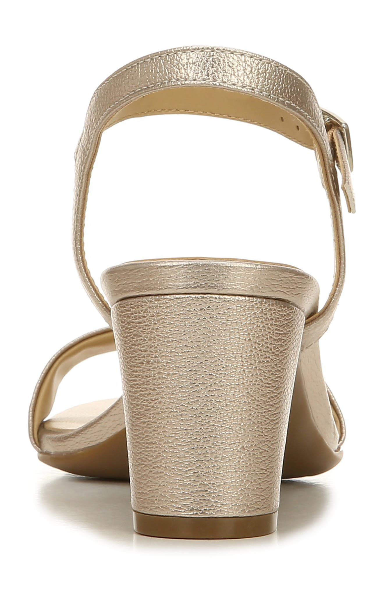Naturalizer Bristol Block Heel Sandal - Wide Width Available, Alternate, color, Warm Silver