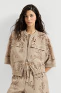 Brunello Cucinelli Cotton organza outerwear jacket with dazzling broderie anglaise