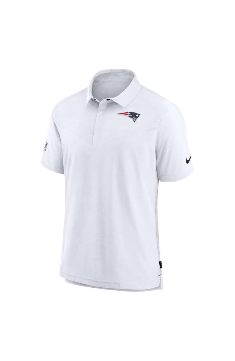Nike Men's Nike White New England Patriots Sideline Lockup Performance Polo, Alternate, color, White