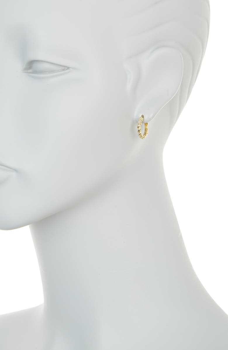 Argento Vivo Sterling Silver Twist Huggie Hoop Earrings, Alternate, color, 