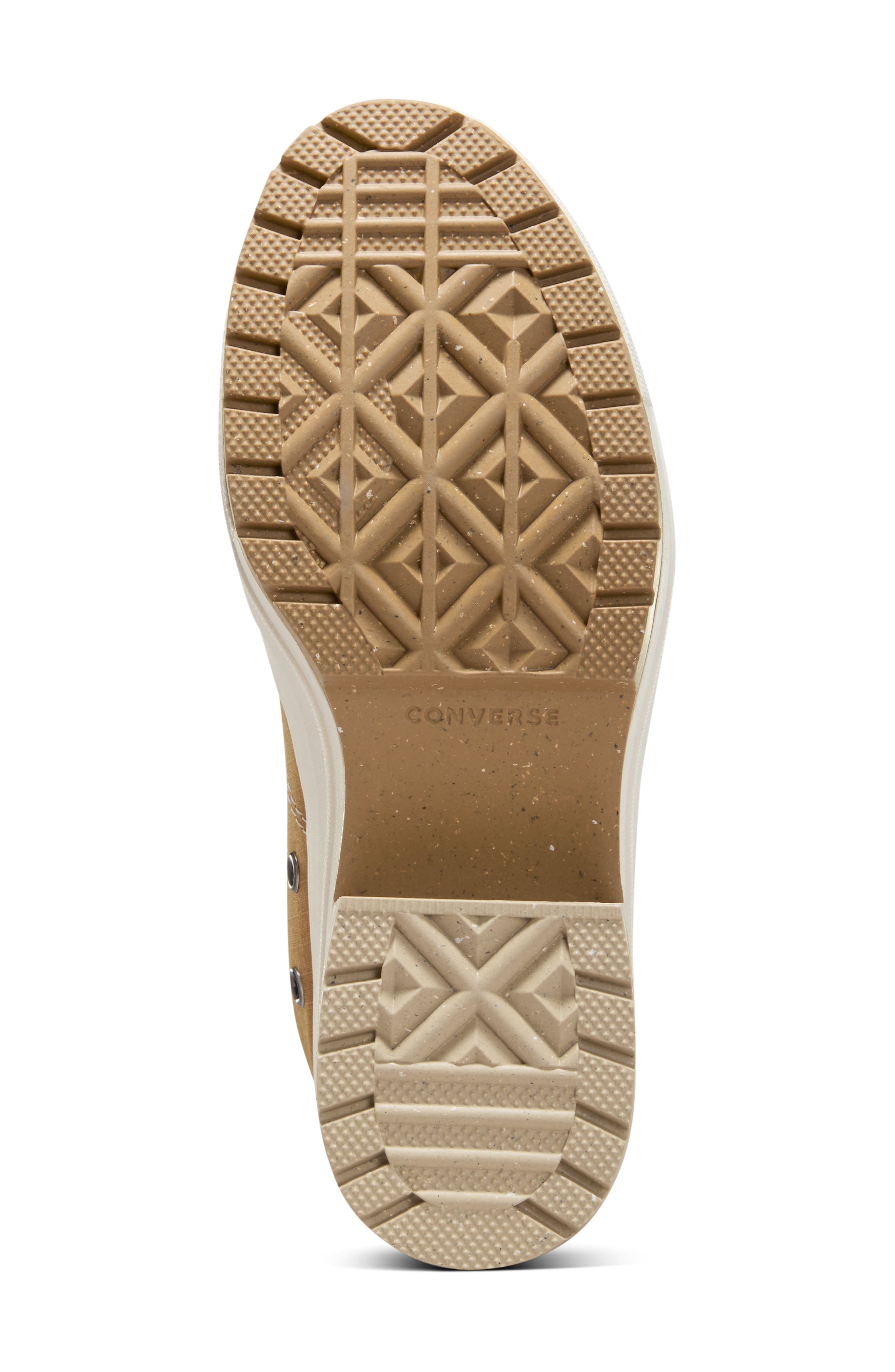Chuck 70 De Luxe Block Heel Sneaker, Alternate, color, TREK TAN/ GRANOLA/ EGRET