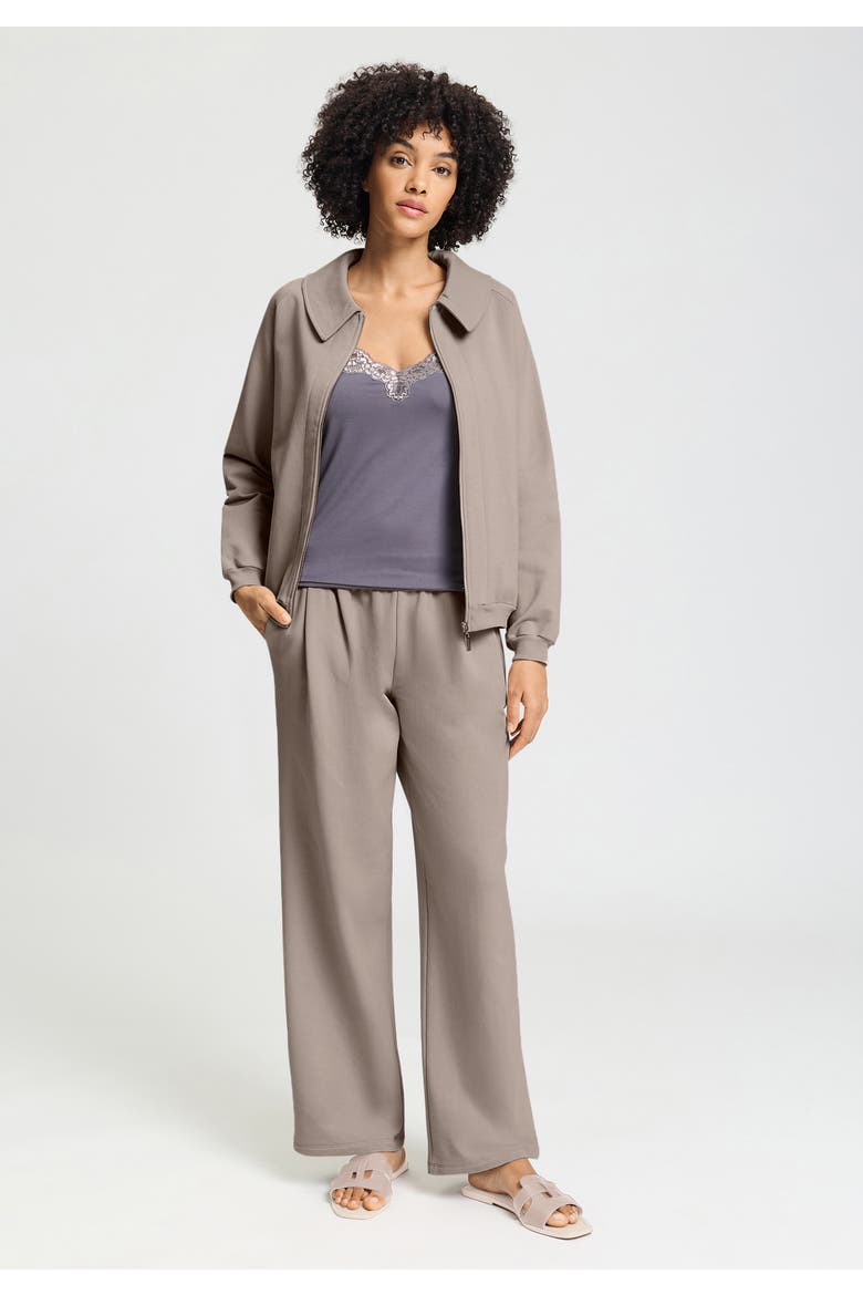 Natural Living Cotton Blend French Terry Pants, Alternate, color, Rose Grey