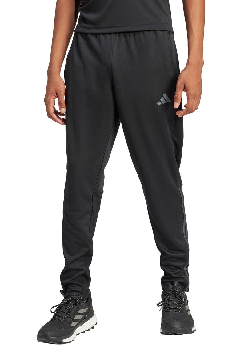 Sereno AEROREADY 3-Stripes Sweatpants, Main, color, BLACK/ GREY SIX