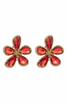 EYE CANDY LOS ANGELES Daisy CZ Floral Stud Earrings