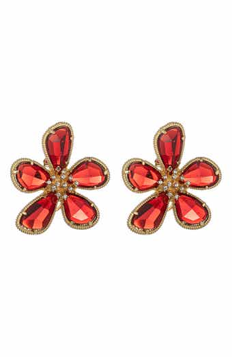 Daisy CZ Floral Stud Earrings