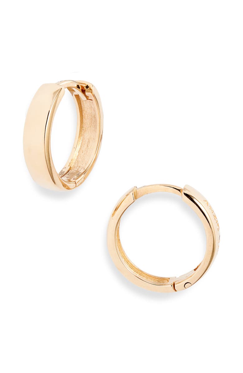 Anzie Classique Wide Huggie Hoop Earrings, Main, color, Gold