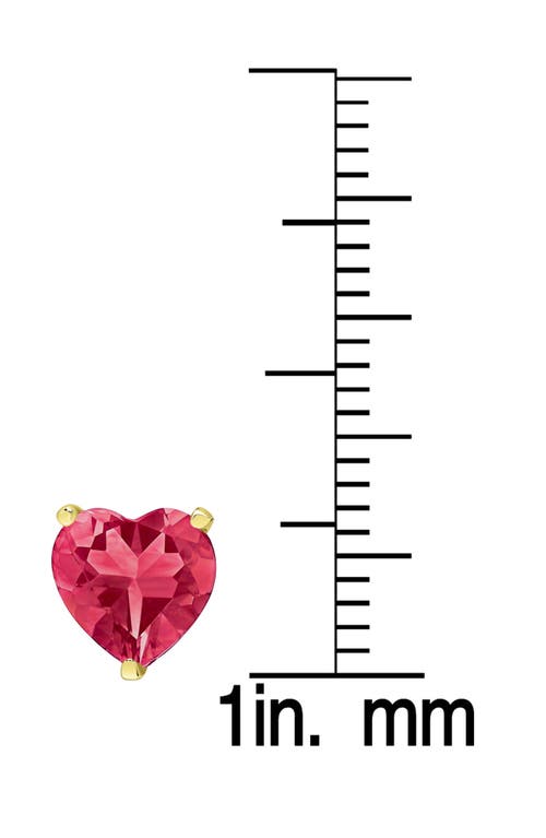 Lily Nily Kids' Cubic Zirconia Heart Stud Earrings In Pink